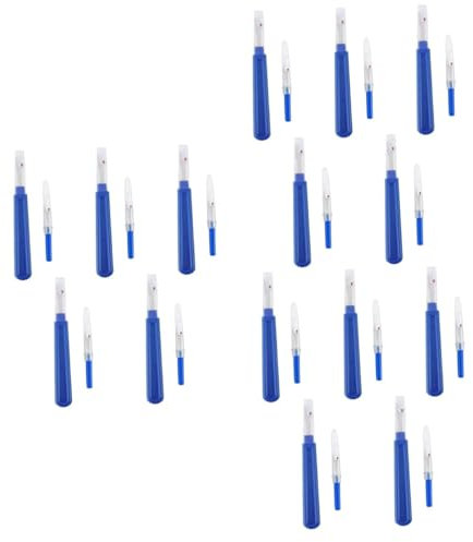SHINEOFI 30 STK Schneide Messer Nähschere Haarschneidemaschine Entferner für Faden Abzieher Stickwerkzeuge handlicher Stichtrenner Mit Deckel Suite Material Fräser Nahttrenner Edelstahl