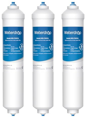 Waterdrop Filtre à Eau, Remplacement pour Samsung® DA2010CB, DA99-02131B(3) | Remplacement pour Samsung® DA29-10105J HAFEX/EXP, HAIER® LG® Filtre à Eau en Ligne (3 Pack)