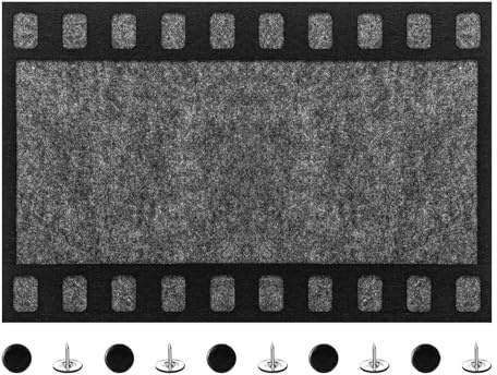 Filmremsa filt anslagstavla Självhäftande stiftbräda Memo Display Pad för vägg Dekorativ bildinramad display tavla Filtbräda kakel 32,6x21,6cm/13x8,5in med stift för hemmakontorskola (Robin)
