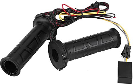 1 paio di manopole riscaldabili per motocicletta, manubrio riscaldabile da 12 V, 22 mm, 7/8, manopole riscaldabili elettriche, per motocicletta