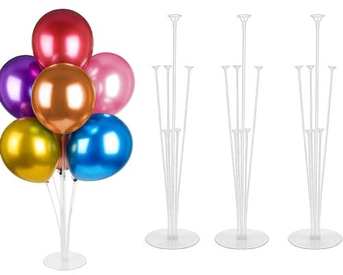 Supporto per palloncini, riutilizzabile, per palloncini, adatto per feste, matrimoni e compleanni, 3 pezzi