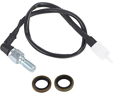 Klanata Universeller Motorrad-Bremslichtschalter, 10 x 1,25 mm und 10 x 1 mm Gewindeoptionen, kompatibel mit Fahrrädern, Rollern, Geländefahrzeugen und Pitbikes (Thick wire M10*1.25MM)