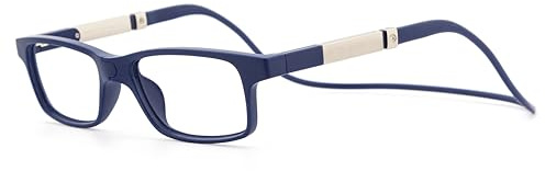 DIDINSKY Magnetische Lesebrille mit flexiblem Nackenband | Thyssen Blau +3