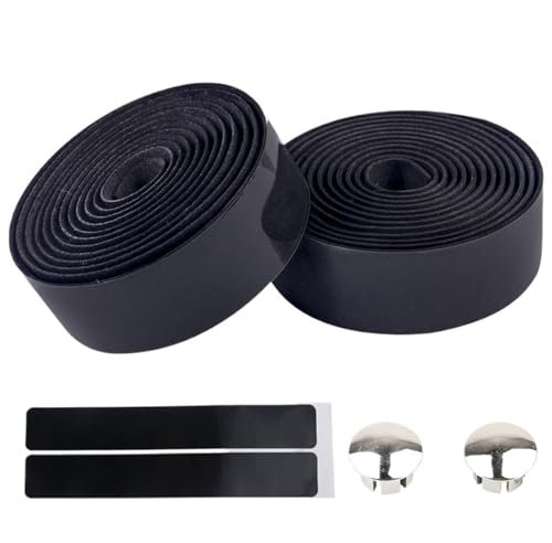 SynapSYA Lenkerband 2Pcs Fahrrad Lenker Band Radfahren Schock Anti-Slip Bar Band Fahrrad Zubehör Mit Bar Plugs(10)