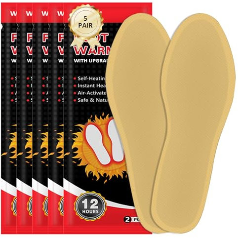 5 Paar Wärmesohlen Fußwärmer für Schuhe,Fußwärmer Sohlen als auch Wärmeeinlagen für Schuhe (EU 36-39)