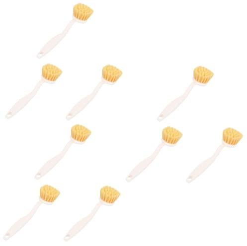 minkissy 3pcs Handle Dish Cleaning Brush Soft Bristles for Pot and Pan Scrubbing Kitchen Tool for Washing Non-scratch Design Easy to Clean and Reusable Random Style