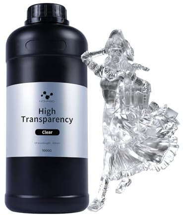NOVA3D [Ultra Clear - 3.0], Hochtransparentes 3D-Druckerharz – Kristallklar, Anti-Vergilbung, Robust, Geruchsarm, 405nm UV-härtendes Schnellharz für LCD/DLP 3D-Drucker (1000G)