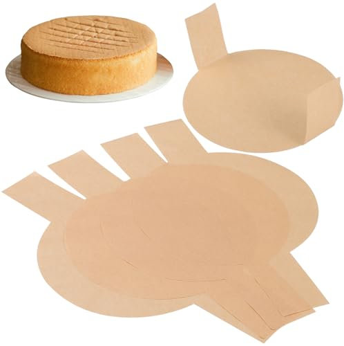 PRETYZOOM Feuilles de Papier Silicone pour Moule à Cake Papier Sulfurisé Non Blanchi pour La Cuisson pour Moule à Gâteau rond Boîte de 100 Feuilles