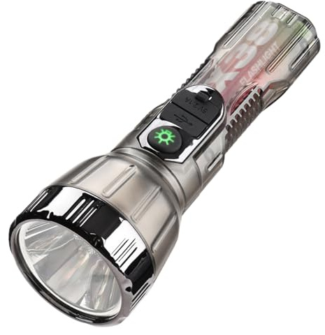 Solar LED Torch - Super Bright Solar Powered Handheld LED Torch | Portable Camping Torches | Adjustable USB Power Bank Flashlight for Bushcraft Backpacking Fishing Survival Disaster Boating Hunting