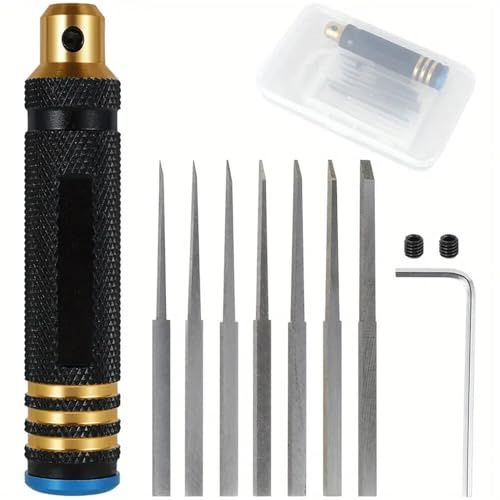11 pièces Ciseaux de modélisme, scribant de modélisation résistant à l'usure, lames d'outil de coupe ergonomiques et ultra-minces, pour gravure, incision et coupe