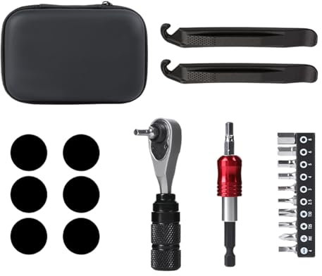 Portable Tools, Aluminum Alloy Ratchet Set, Cycling Repair Kit, Maintenance Accessories, Cycling Tool Organizer, Repair Tools, Toolkit Suitable Use for Cyclists