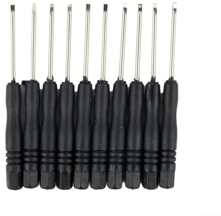 Mini-Schraubendreher für kleine Gegenstände, 10 Stück, 3 Stück, 55,9 cm, Kreuz- und Schlitzwerkzeuge mit einem 2 mm Kopfgröße (Schlitzschraubendreher)