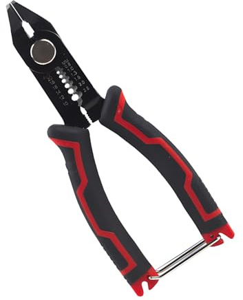 3-in-1 Multi-Functional Wire Cutter for 10-20 AWG Stranded Wires, Safety Lock, Hidden Spring and Non-Slip Handle for Electrical Repairs and DIY Projects