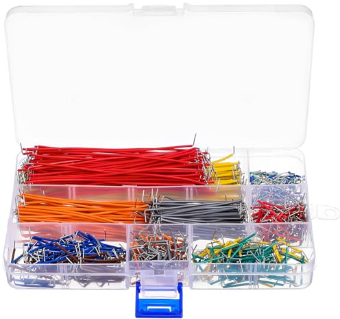 NAMOARLY 840 Pcs Jumper Bread Set Making Electronic Breadboard Wire Prototyping Wiring Flexible Shape Extension Connection for Solid Circuit Kit Cable Jumpers Plastic