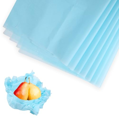 25 Blatt Säurefreies Seidenpapier, 50,8x76,2cm Säurefreies Archivierendes | Geschenkpapier zum Aufbewahren Verpacken Schützen von Kleidung und Leinen Geschenken, Blau