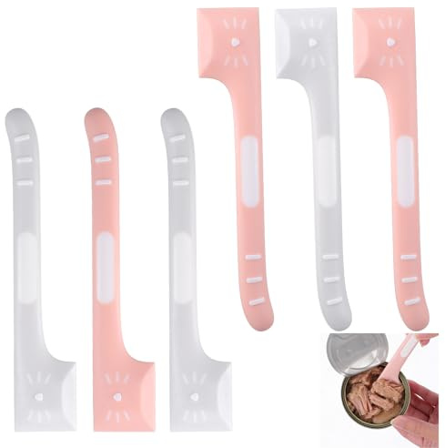 Alrhso 6Pcs Cat Food Spoon Pet Food Can Mixing Spoons Canned Scoop Spatula Dog Spoon for Cat Dog Pet