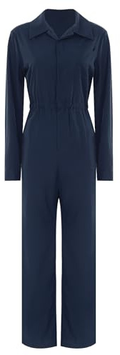 Alvivi Dam arbetsoverall blåman jumpsuit overall skyddsdräkt verkstad kostym rallyekombi mekaniker coverall arbetskläder, Marinblå, M