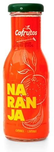 Orange Fruit Juice & Nectar, Glass Bottles 200 ml by Cofrutos – Pack of 10