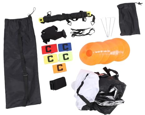 CHICIRIS Agility Ladder Set, Agility Ladder Speed ​​Training Equipment Set with Speed ​​Soccer Cones Running Umbrella Football Fitness Training Equipment