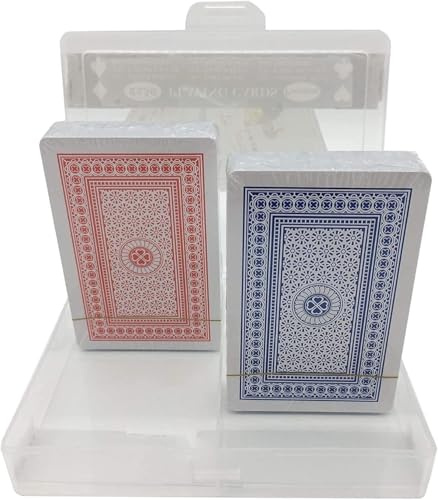 Générique Lot de 2 Jeux de Cartes à Jouer, Rouge et Bleu, Idéal pour Poker et Jeux de Société, Cartes Premium