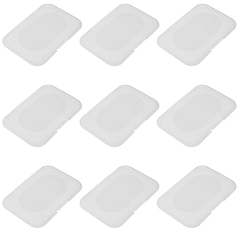 HAMPPLIES Tapa Reutilizable para Toallitas Húmedas de Ñiño, Diseño de Plástico Blanco, Compatible 30 Piezas, Adecuado para Portar Toallitas en Bolso