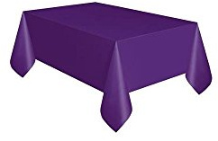 Solid Deep Purple Rectangular Plastic Table Cover (137cm x 274cm) 1 Count - Elegant & Durable Tablecloth for Parties, Events, and Home Use