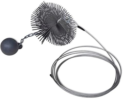 vidaXL Schornsteinbesen 20cm Kaminbesen Rußbesen Schornsteinfegerbesen Bürste