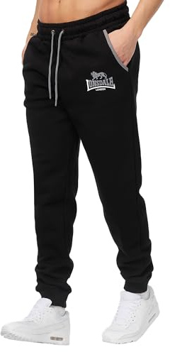Lonsdale Herr sportbyxor joggingbyxor två toner