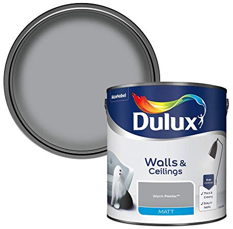 Dulux 500006 Farbe matt 2,5 l Blau Opal, grau, 500006