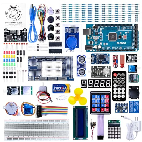 ELEGOO MEGA-R3 Starter Kit für Arduino Projekt Ultimate Starter Kit mit Deutschem Tutorial, MEGA-R3 Mikrocontroller und viel Elektronik Zubehöre