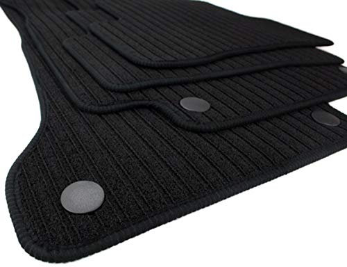 kfz-premiumteile24 Fußmatten Velours Kompatibel mit C-Klasse W205 S205 T-Modell Baujahr ab 02/2014-2021 Rips Automatten Stoffmatten Premium Qualität Schwarz 4-teilig
