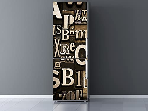 Adesivi in vinile per frigorifero composizione lettere | varie misure 185 x 60 cm | adesivo resistente | adesivo decorativo dal design elegante