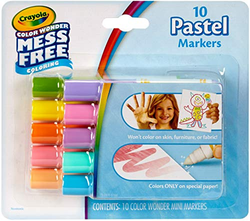 CRAYOLA Color Wonder Marker, Pastellfarben, 10P, sortiert, Einheitsgröße