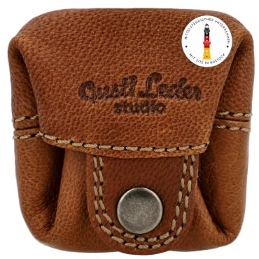 Gusti Leder Monedero Linus – Mini Monedero Hombre Piel de búfalo Estilo Vintage – Hombre pequeño y Compacto para Cualquier Salida
