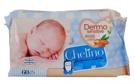 TOALLITAS CHELINO PACK DE 12 PAQUETES DE 60 TOALLITAS