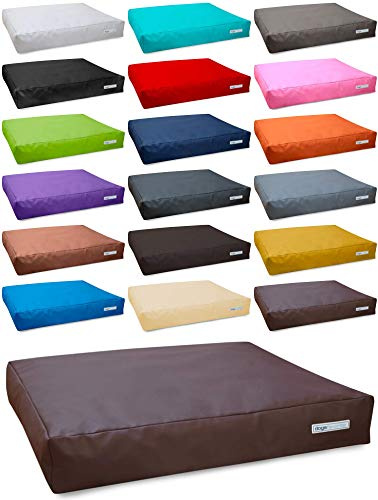 dogsfavorite Hundebett Big Pad aus Kunstleder Hundekissen Hundesofa Hundebetten 100 x 80 cm L braun