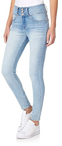 Wallflower Women's Juniors InstaSoft High-Rise Sassy Skinny Jeans (Standard and Plus), Beverly, 11