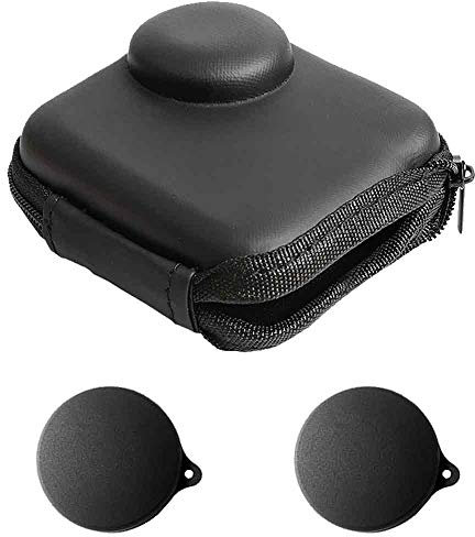Mini Borsa Custodia per GoPro MAX impermeabile 360 videocamera + copriobiettivo in gomma con custodia,ULBTER Go pro Max scatole portatili per il trasporto Accessori [2 + 1 pezzi]