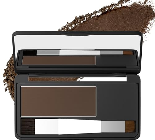 SEVICH Root Touch up, Hairline Powder with Brush, Instantly Conceals Hair Loss, Thinning Gray Hair Shadow Toppers for Women & Men, 48H Makeup Lasting, 8g Large Capacity Medium Brown
