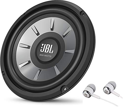 JBL Stage 810 800 W Max 8 Inch Stage Series Single 4 Ohm Car Audio Subwoofer Speaker with Alpha Earphones