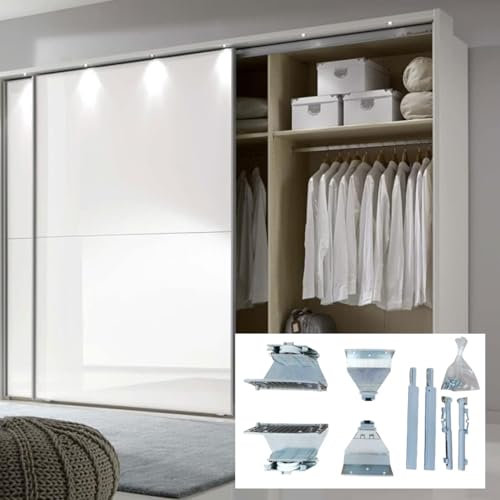 INDAUX Kit SOSTITUZIONE rotelle ARMADIO Scorrevole - Carrello/Ferramenta Sistema 4 700.775.106-700.765.100 (Kit Ferramenta Per Anta INTERNA)