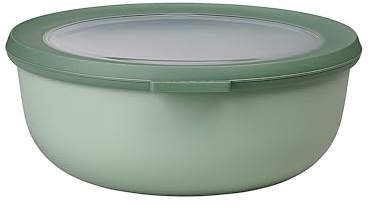Mepal Cirqula Rektangulär Multiskål, Matförvaringslåda Med Lock, Lufttät Förvaringslåda För Kyl Och Frys, Mikrovågssäker Serveringsskål, 1 250 Ml, Ljusgrön, Nordic Sage