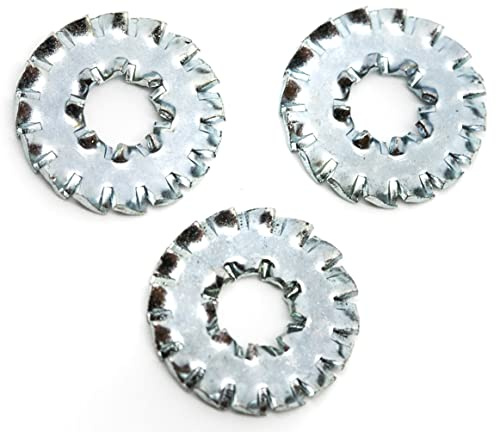 M4 - Arandelas dentadas a prueba de sacudidas para dientes internos y externos, acero chapado en zinc, DIN 6798DD (paquete de 20)
