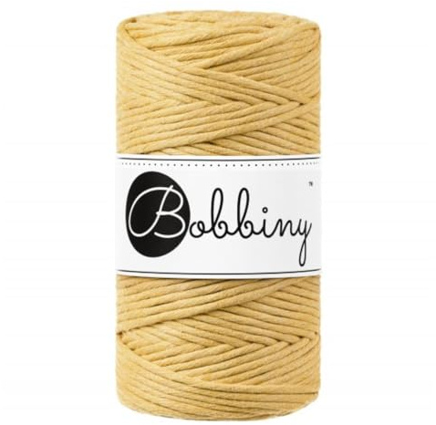 Bobbiny Makramee-Schnur, 3 mm, einlagig, Honig, 100 m