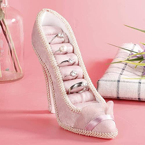 BestAlice Présentoir de Bijoux Tendance, Support de Bague en Forme de Chaussures à Talons Hauts, Boucles d'oreilles, Collier, Bague, Modèle de Bague, Présentoir de Bijoux pour Boucles d'oreilles