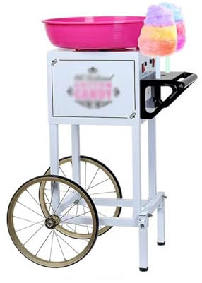 WAOCEO Cotton candy machine Cotton Candy Fully Automatic Retro Fancy Electric Cotton Candy Machine for Commercial Activity Stalls Cotton Candy Makers (Color : A)
