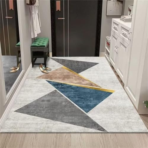 RUGMRZ Design Teppich Fleckerlteppich Grau Wohnzimmer Teppich Rechteck Dekoration Esszimmer Zubehör Schlafzimmer Teppich Verschleißfest Lounge Ecke 50X80CM