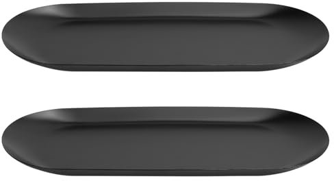 2 Pack Oval Vanity Storage Trays – Versatile Decorative Organisers for Bathroom, Dressing Table & Kitchen – Stylish Jewellery, Perfume, Kitchen Bathroom Key Display Tray Organizer