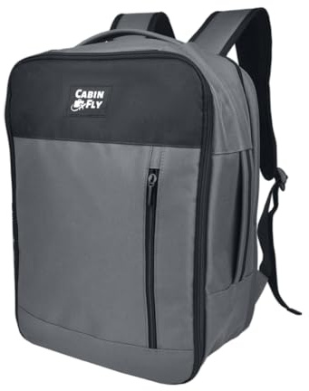 CabinFly Pacemaker 40x30x20 Wizzair Kabin Ryggsäck Kabinväska Gör Under Sätet På Transavia Kabinbagage Vueling Kabinstorlek Eurowings 40x30x20cm (Grå)