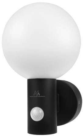 Maclean MCE515 LED Wandleuchte mit PIR Bewegungsmelder, Wandbeleuchtung Innen & Außen, Wandlampe, 15W, IP65 - Wasserfest, 1600lm, 4000K Neutralweiß, Erfassungsbereich: max. 10 m (Schwarz)